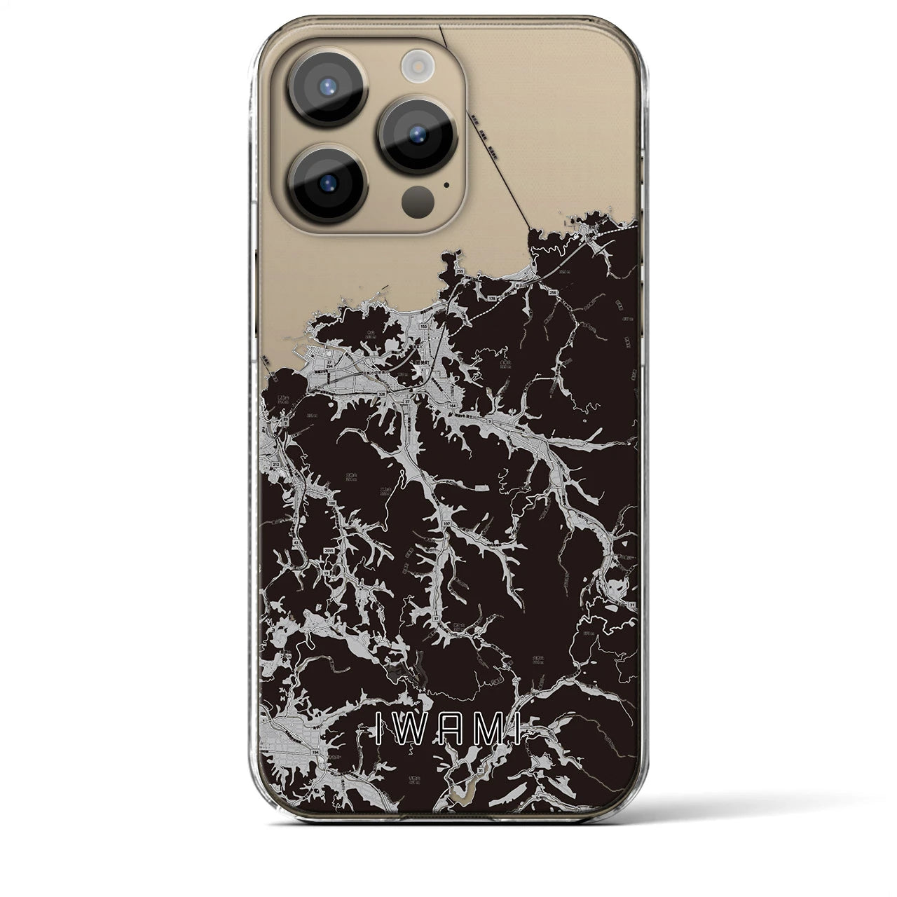 【岩美(鳥取県)】地図柄iPhoneケース(クリアタイプ)