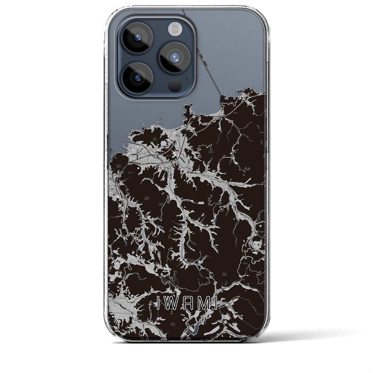 【岩美(鳥取県)】地図柄iPhoneケース(クリアタイプ)