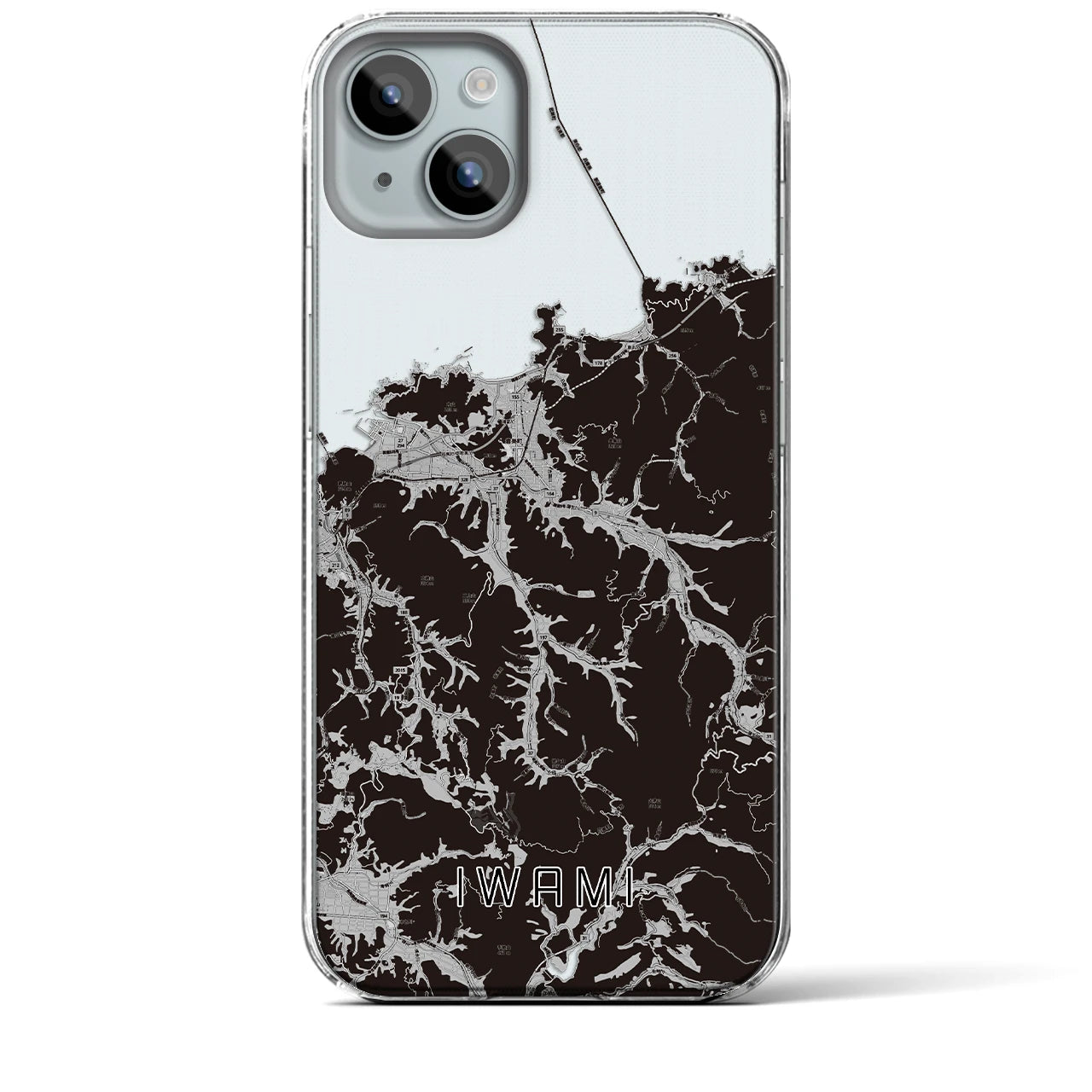 【岩美(鳥取県)】地図柄iPhoneケース(クリアタイプ)