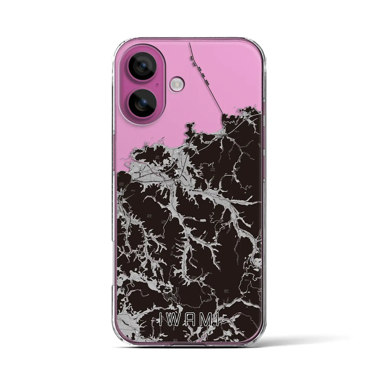 【岩美(鳥取県)】地図柄iPhoneケース(クリアタイプ)