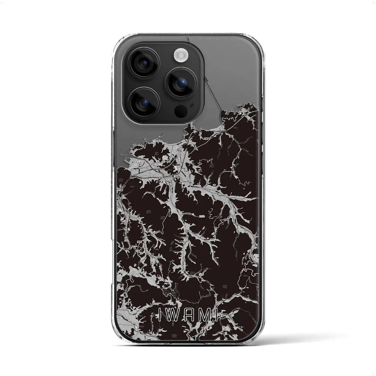 【岩美(鳥取県)】地図柄iPhoneケース(クリアタイプ)