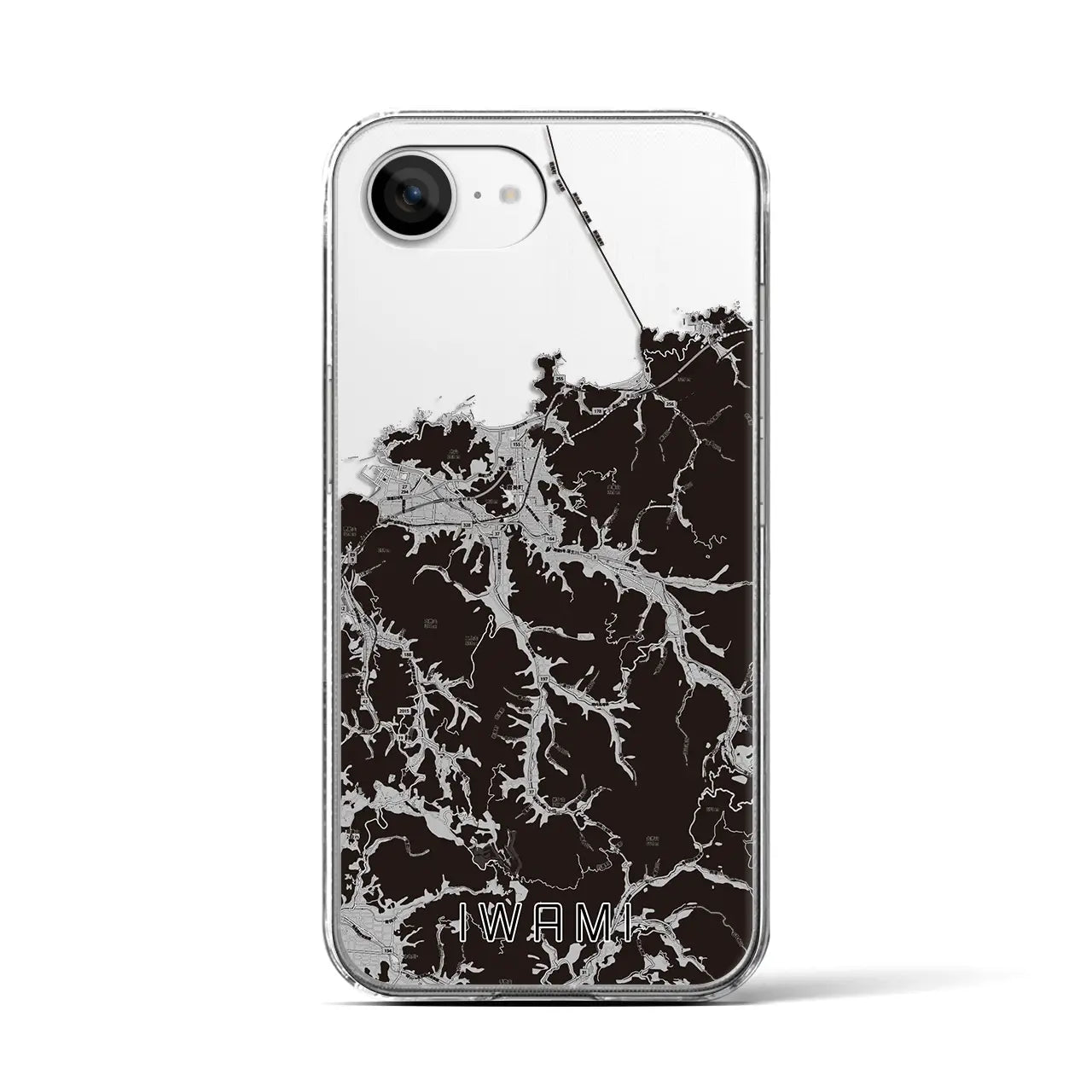 【岩美(鳥取県)】地図柄iPhoneケース(クリアタイプ)