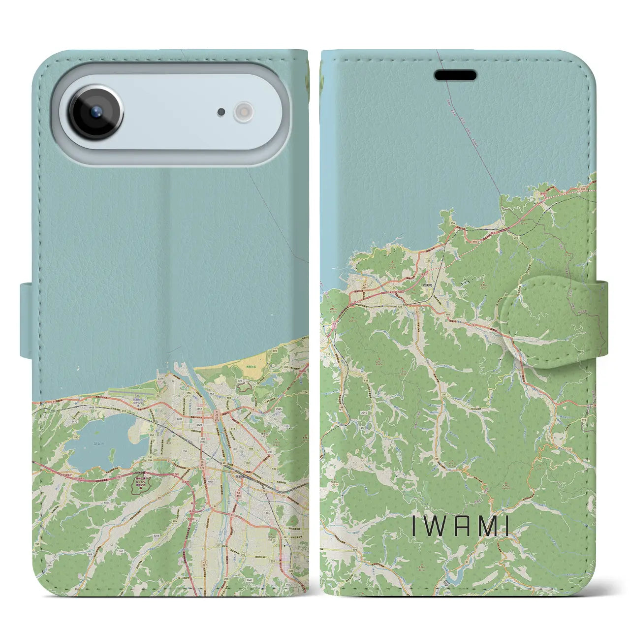【岩美(鳥取県)】地図柄iPhoneケース(手帳タイプ)