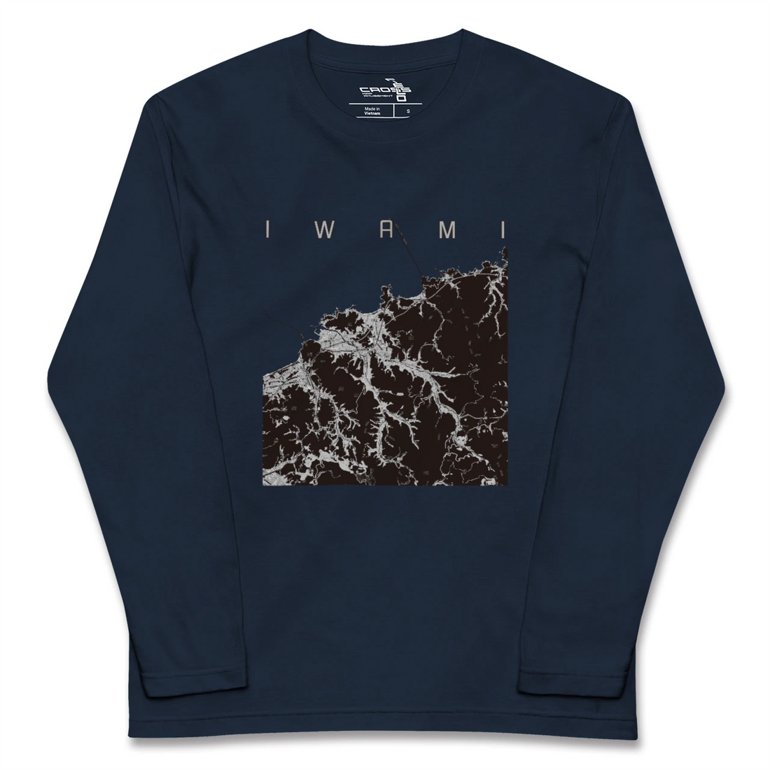 【岩美(鳥取県)】地図柄ロングスリーブTシャツ