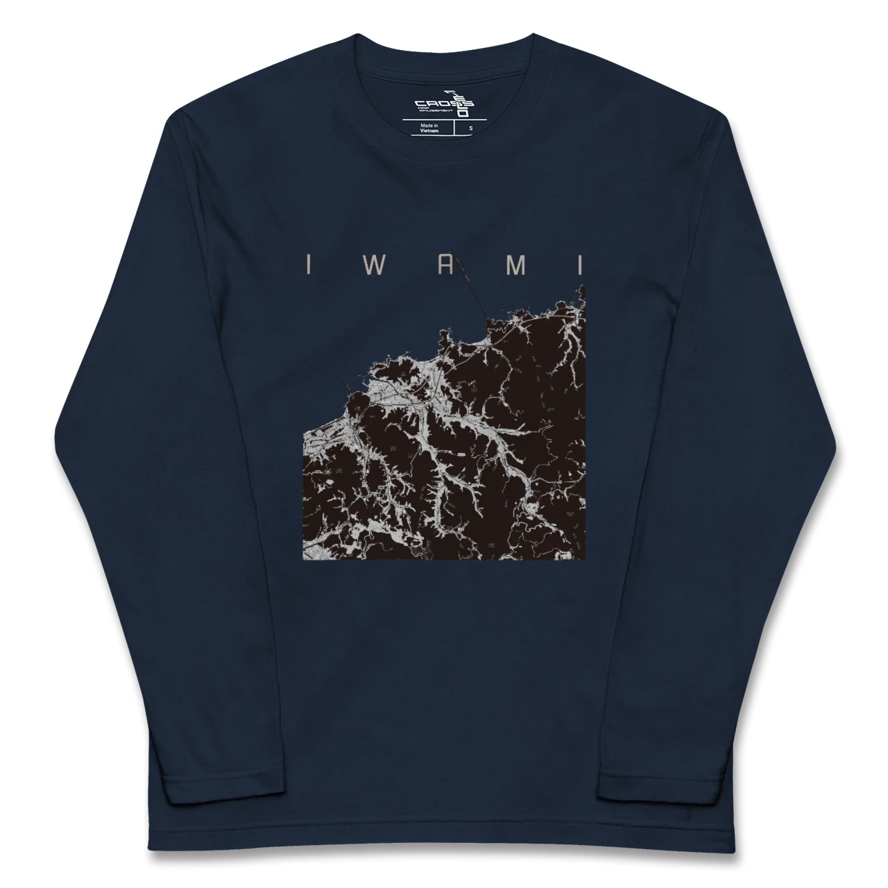 【岩美(鳥取県)】地図柄ロングスリーブTシャツ