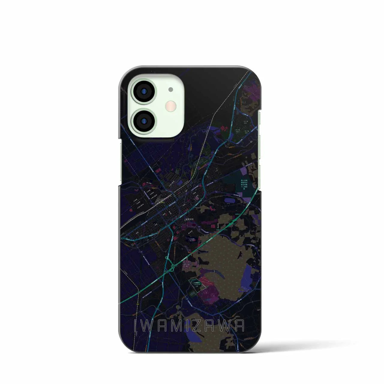 【岩見沢(北海道)】地図柄iPhoneケース(バックカバータイプ)