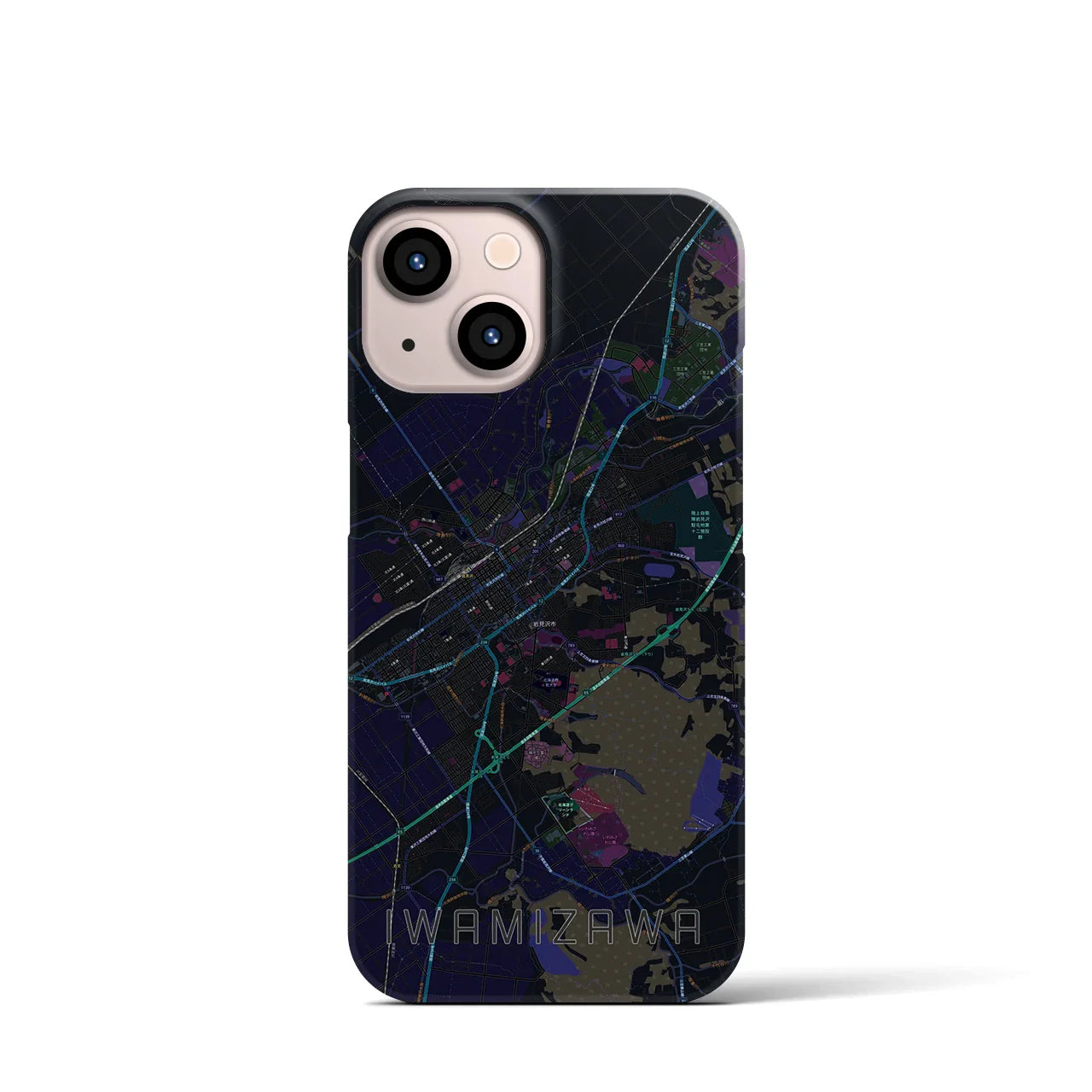 【岩見沢(北海道)】地図柄iPhoneケース(バックカバータイプ)