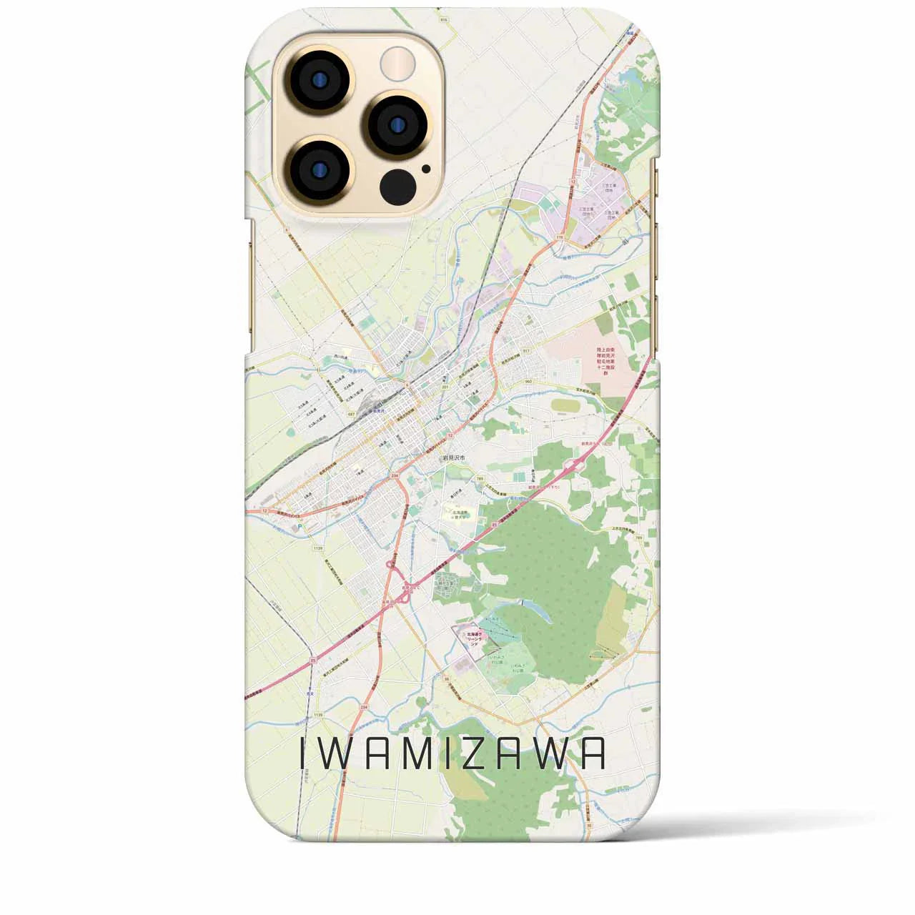 【岩見沢(北海道)】地図柄iPhoneケース(バックカバータイプ)