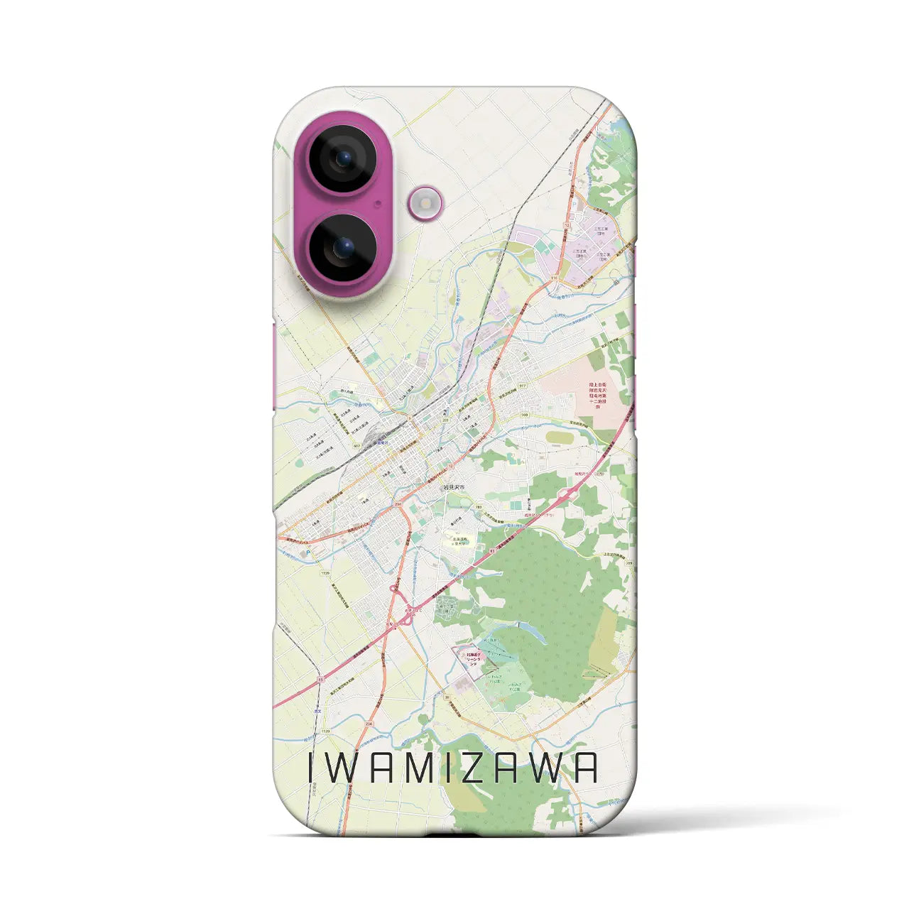 【岩見沢(北海道)】地図柄iPhoneケース(バックカバータイプ)