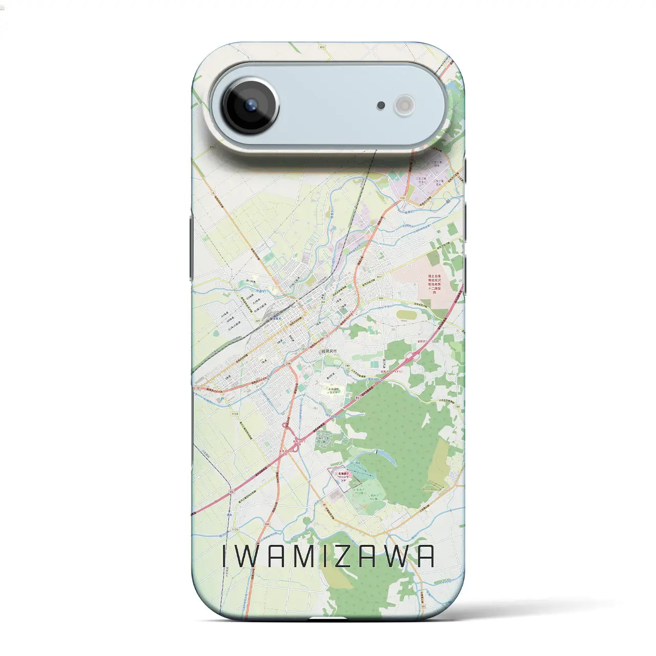 【岩見沢(北海道)】地図柄iPhoneケース(バックカバータイプ)