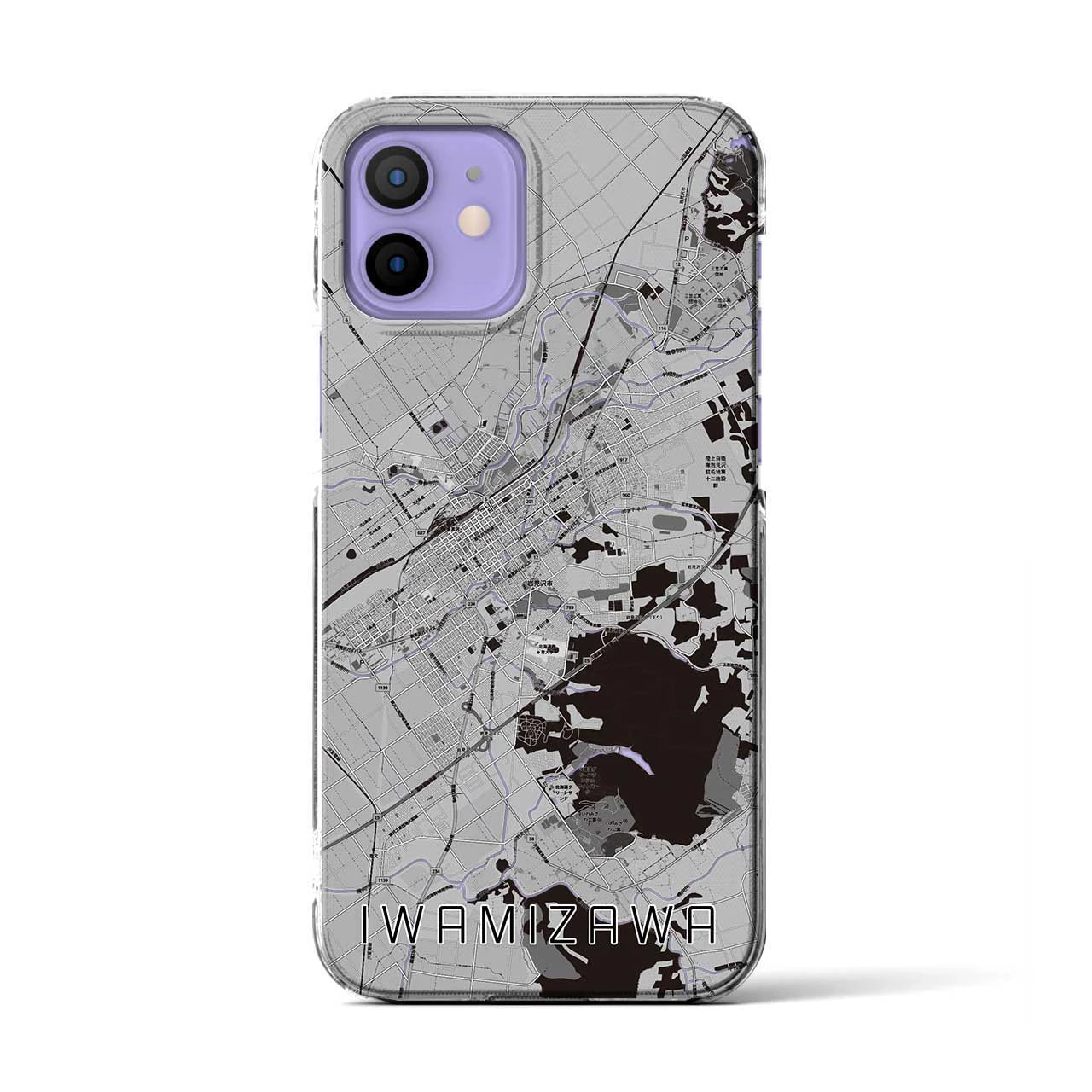 【岩見沢(北海道)】地図柄iPhoneケース(クリアタイプ)