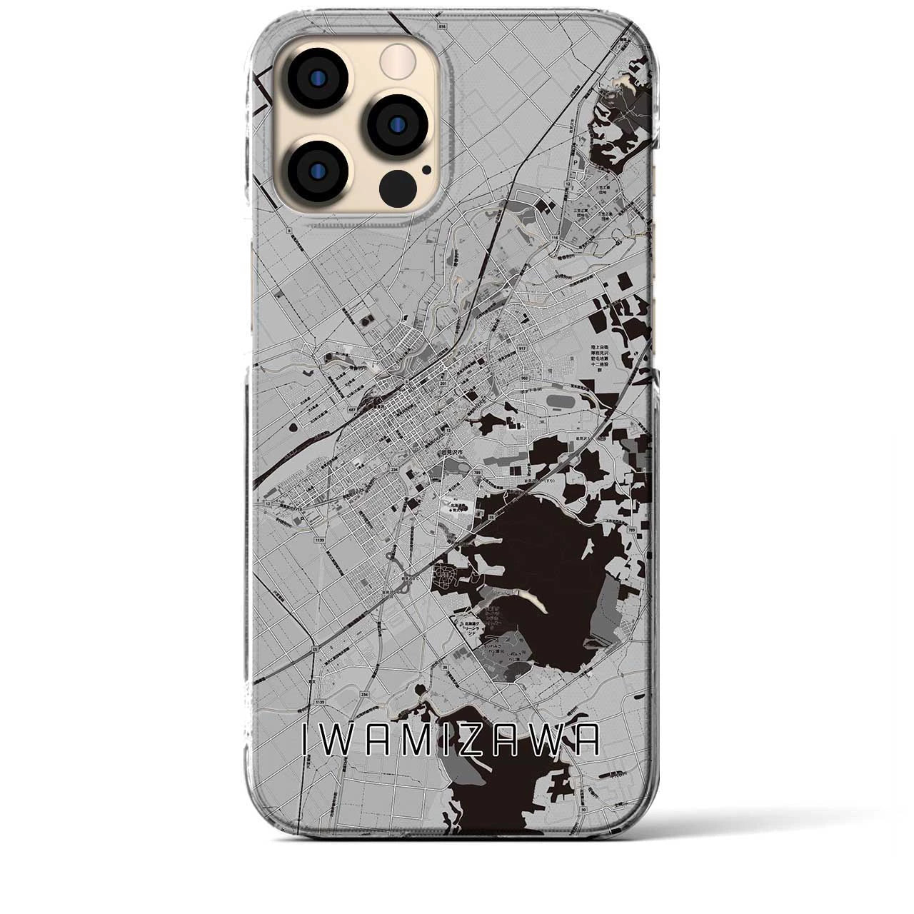 【岩見沢(北海道)】地図柄iPhoneケース(クリアタイプ)