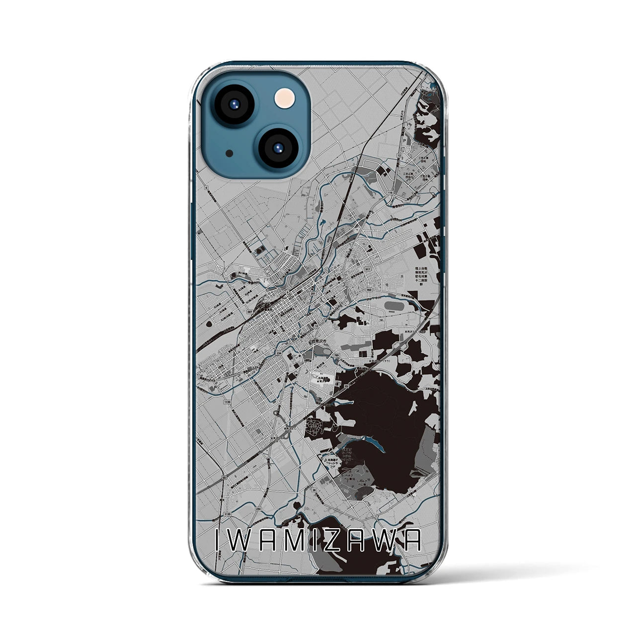 【岩見沢(北海道)】地図柄iPhoneケース(クリアタイプ)