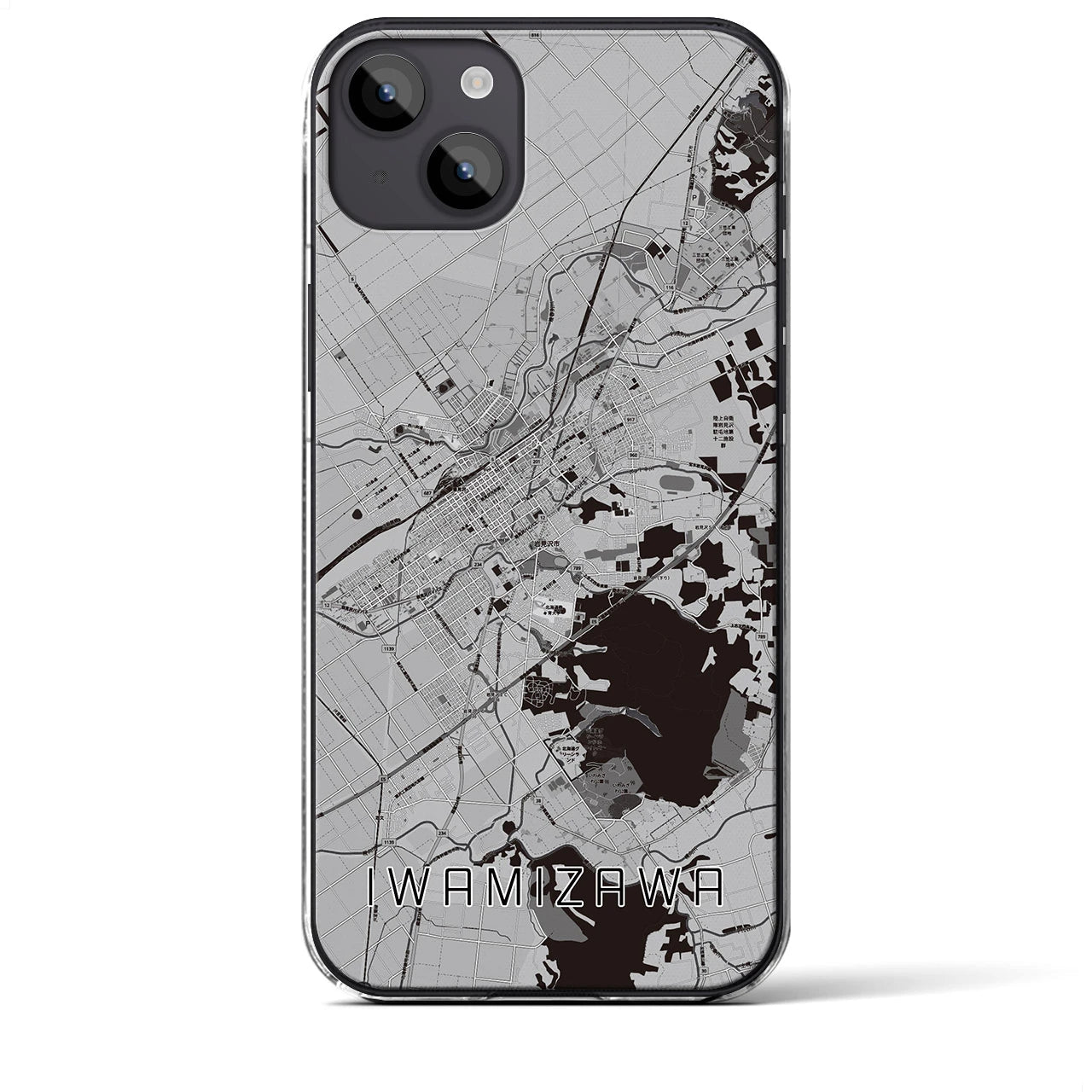 【岩見沢(北海道)】地図柄iPhoneケース(クリアタイプ)