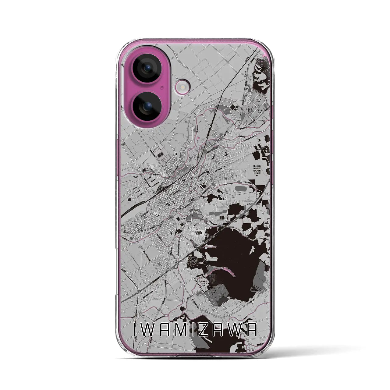 【岩見沢(北海道)】地図柄iPhoneケース(クリアタイプ)
