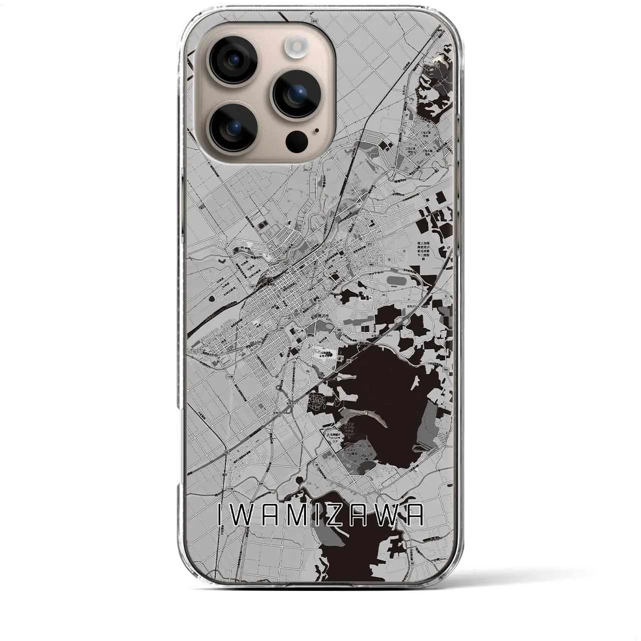 【岩見沢(北海道)】地図柄iPhoneケース(クリアタイプ)