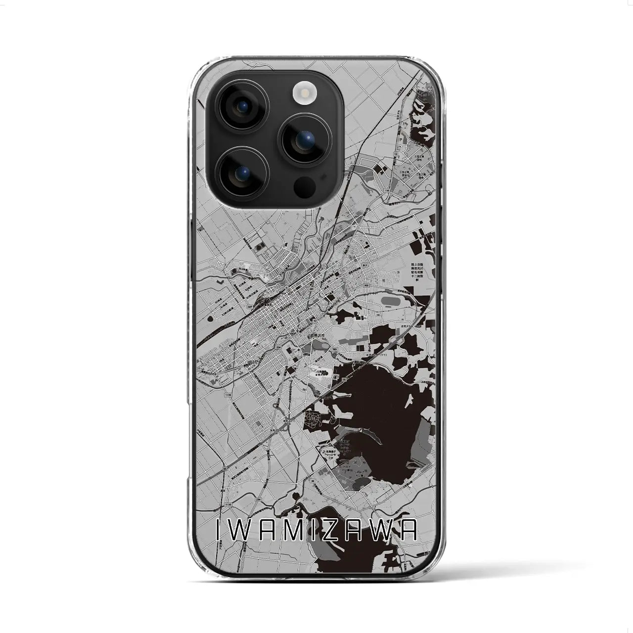 【岩見沢(北海道)】地図柄iPhoneケース(クリアタイプ)