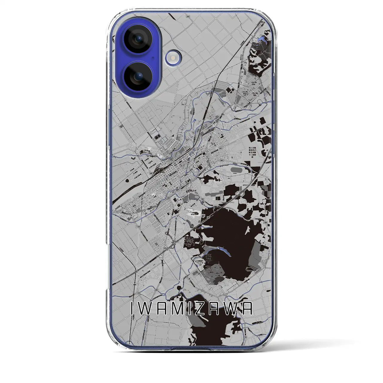 【岩見沢(北海道)】地図柄iPhoneケース(クリアタイプ)