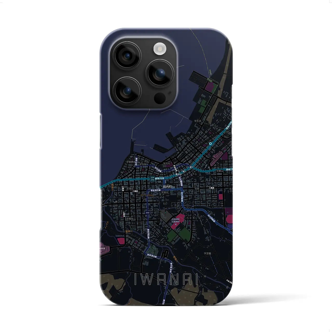 【岩内(北海道)】地図柄iPhoneケース(バックカバータイプ)