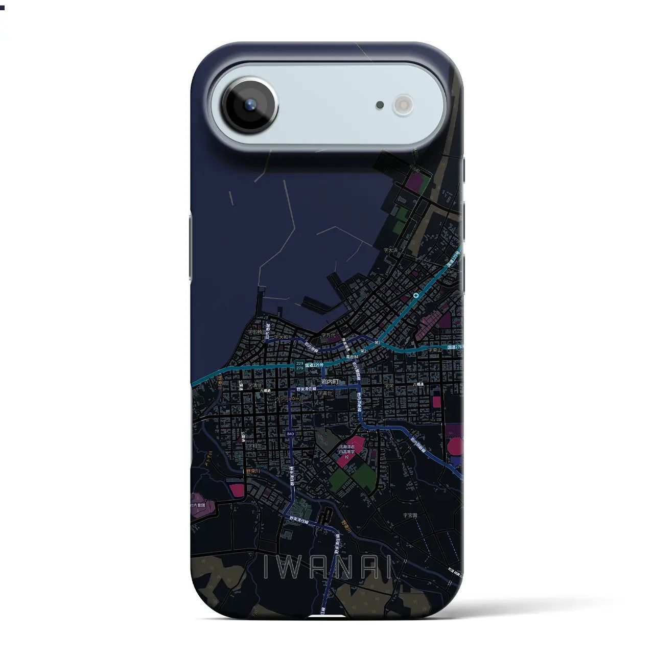 【岩内(北海道)】地図柄iPhoneケース(バックカバータイプ)