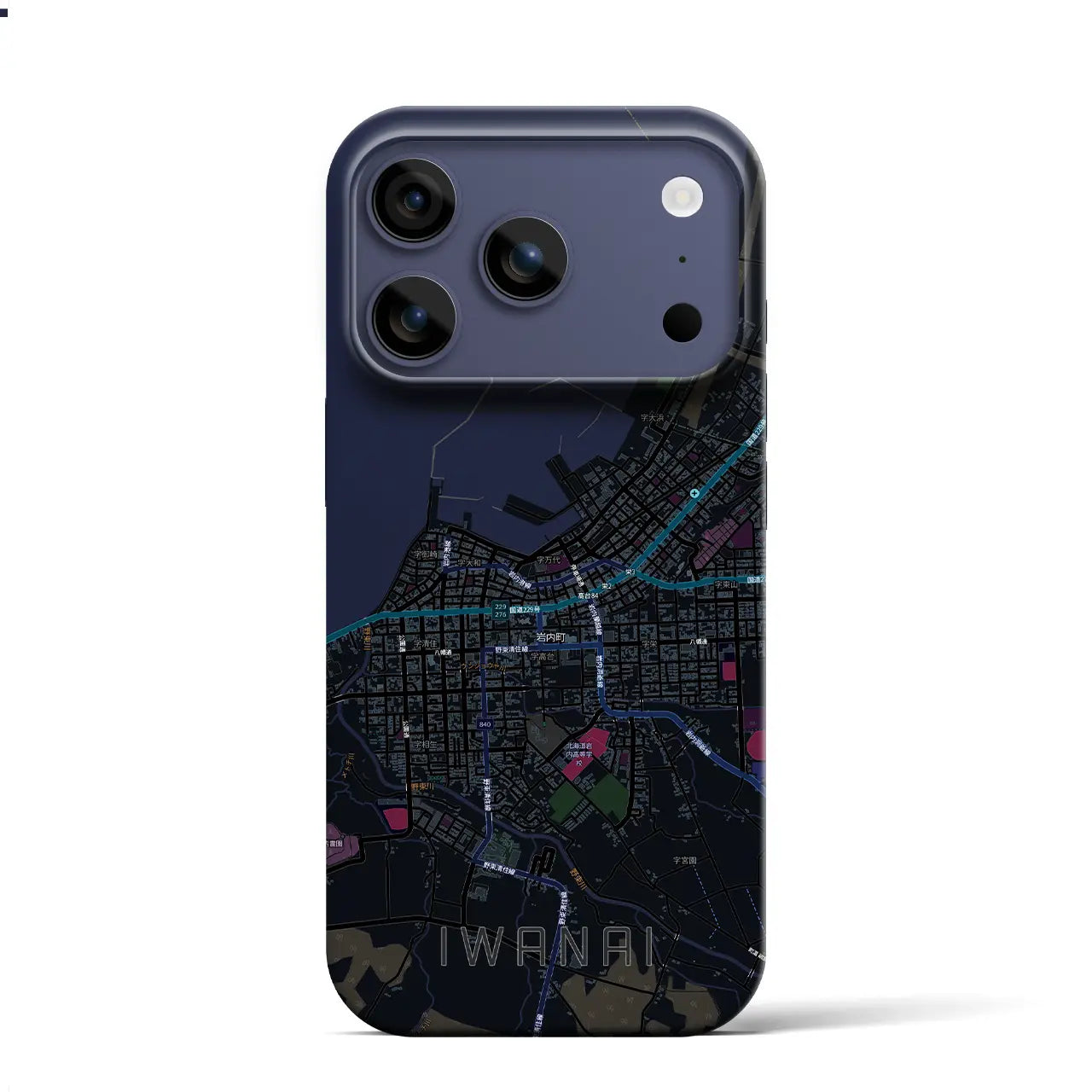 【岩内(北海道)】地図柄iPhoneケース(バックカバータイプ)
