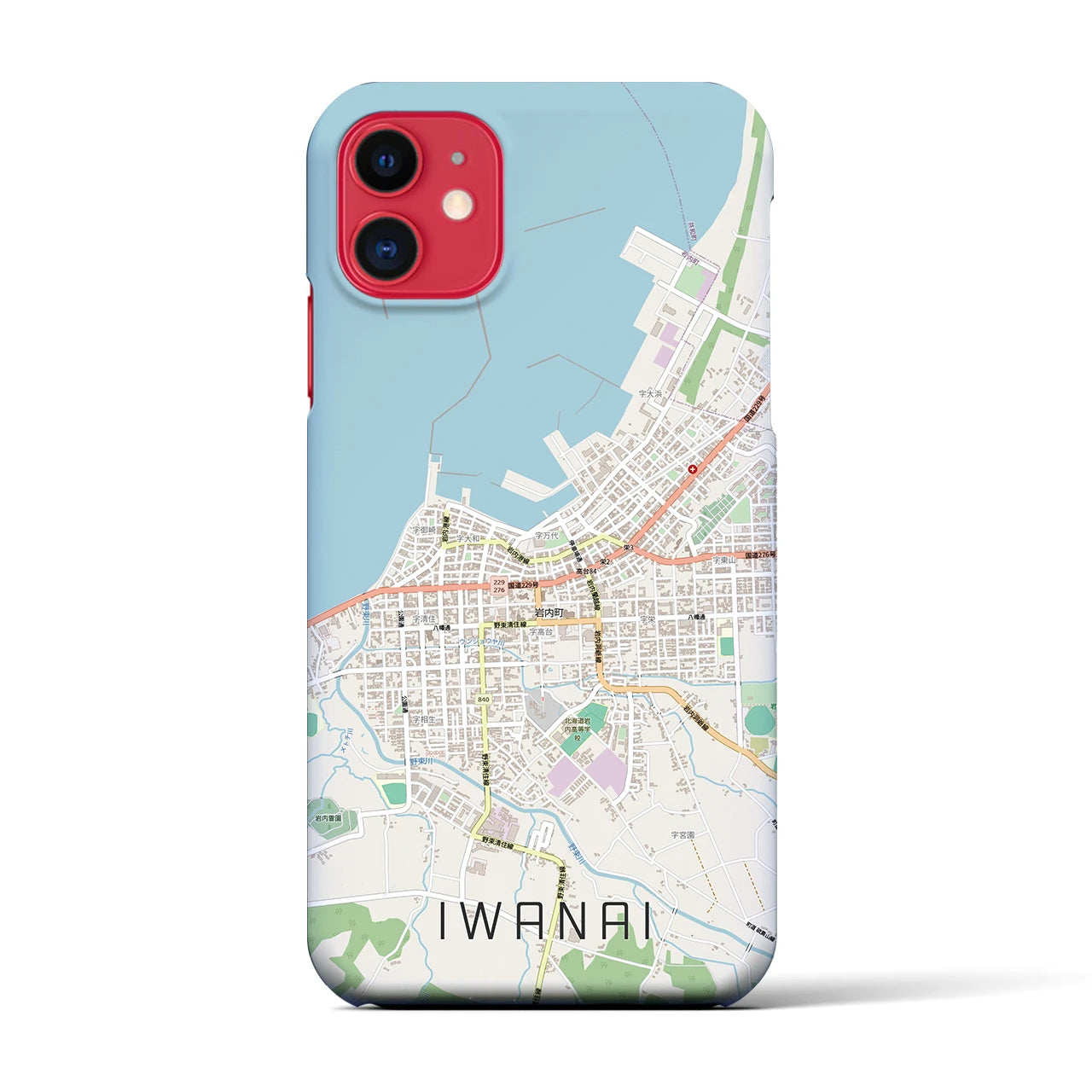 【岩内(北海道)】地図柄iPhoneケース(バックカバータイプ)