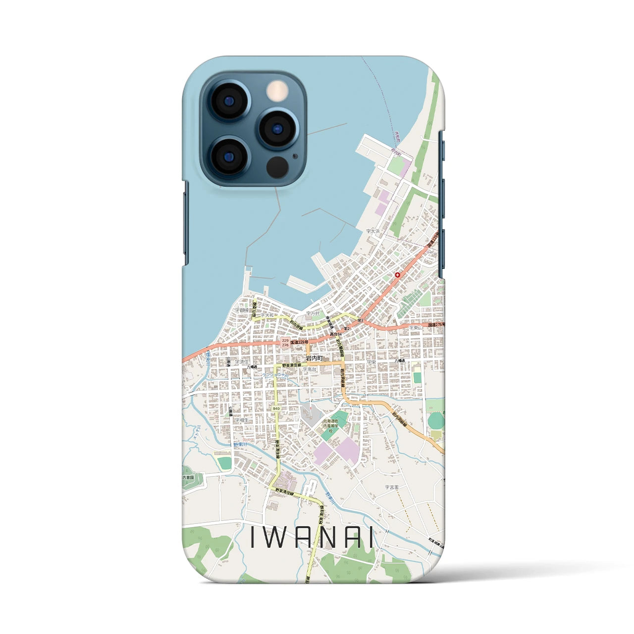 【岩内(北海道)】地図柄iPhoneケース(バックカバータイプ)