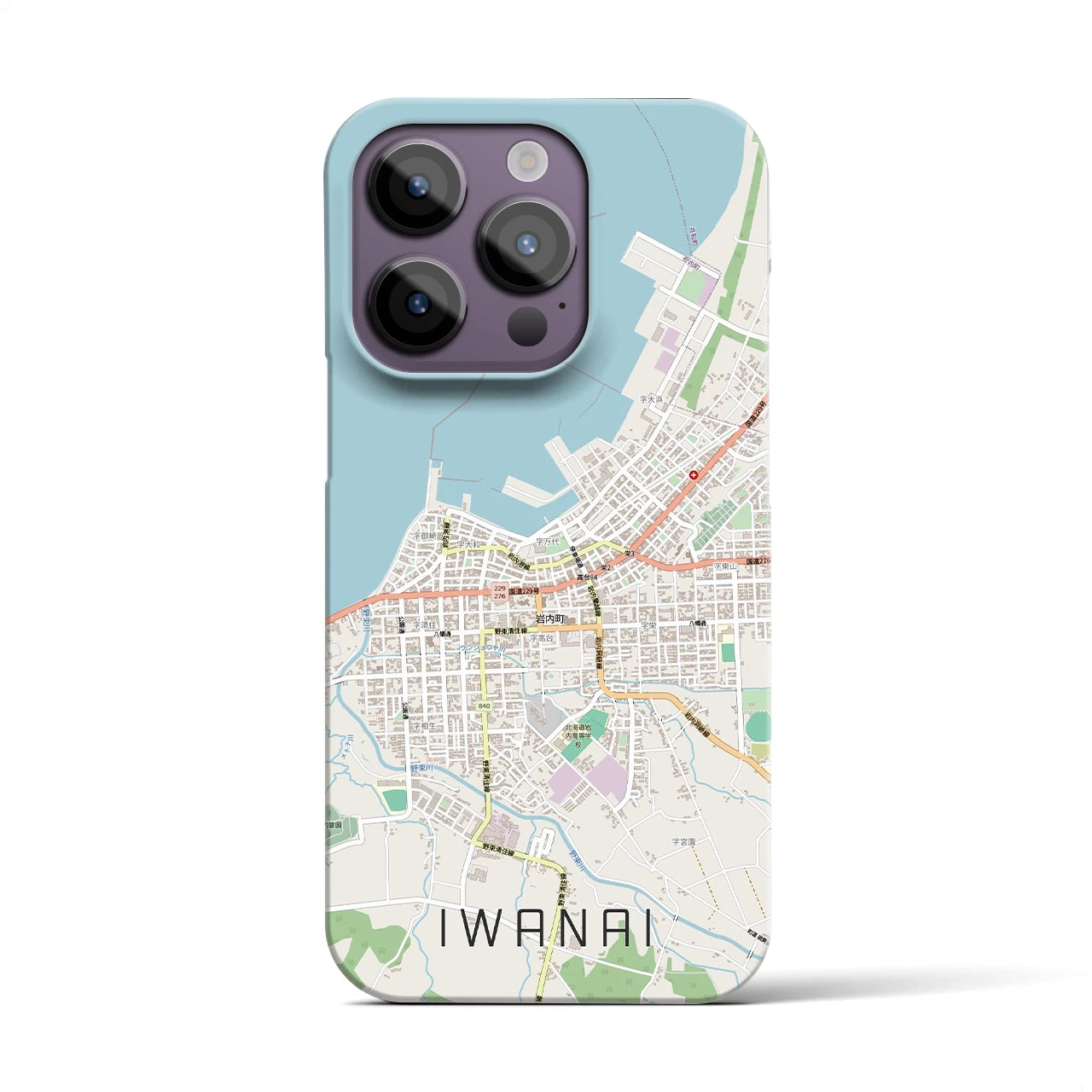 【岩内(北海道)】地図柄iPhoneケース(バックカバータイプ)