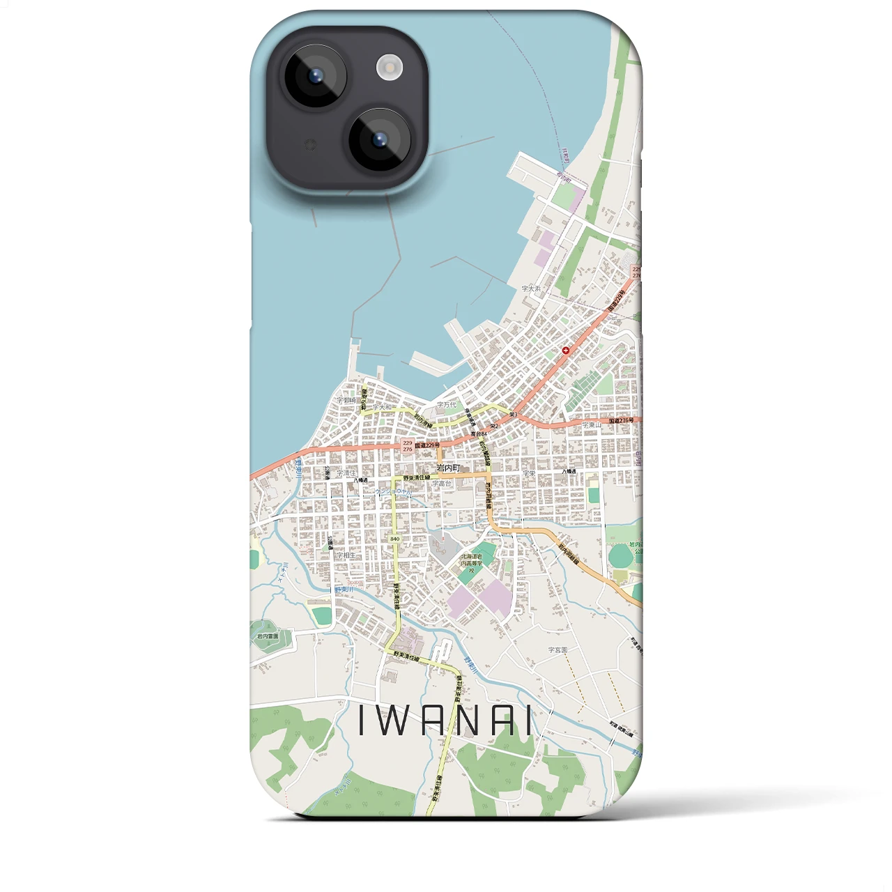 【岩内(北海道)】地図柄iPhoneケース(バックカバータイプ)
