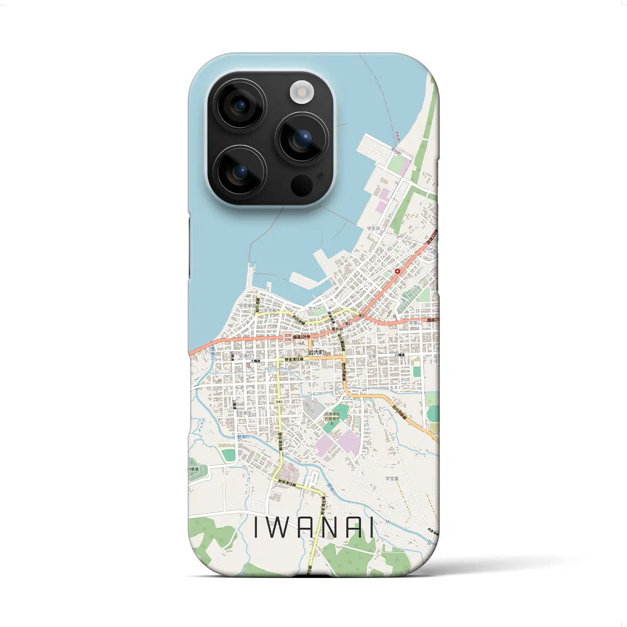 【岩内(北海道)】地図柄iPhoneケース(バックカバータイプ)