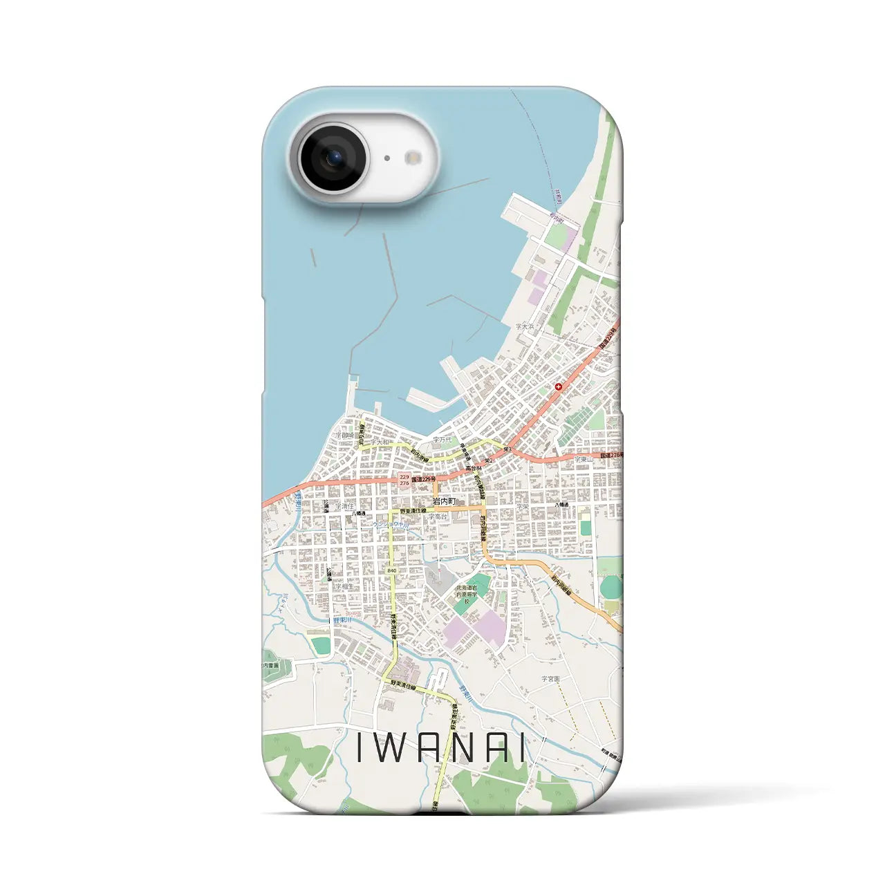 【岩内(北海道)】地図柄iPhoneケース(バックカバータイプ)