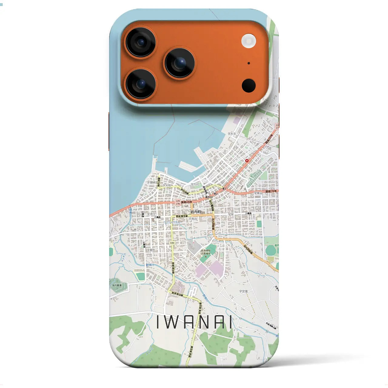 【岩内(北海道)】地図柄iPhoneケース(バックカバータイプ)