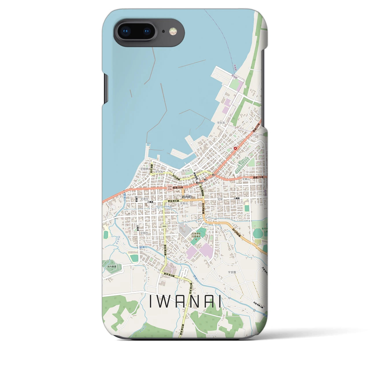 【岩内(北海道)】地図柄iPhoneケース(バックカバータイプ)