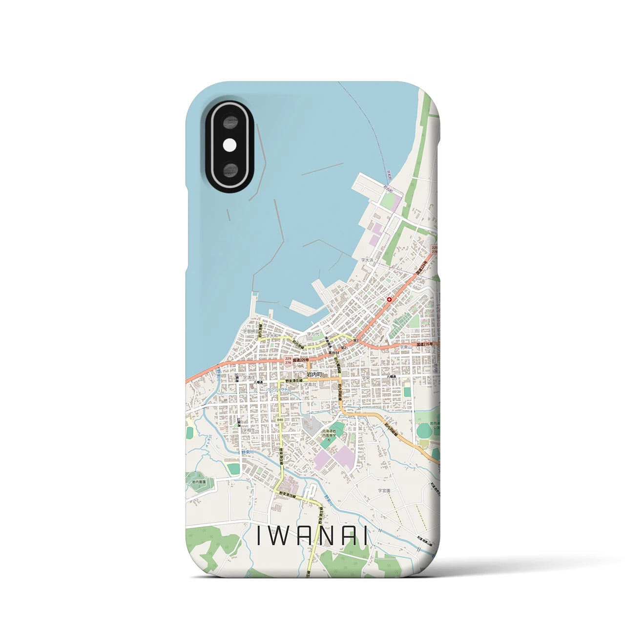 【岩内(北海道)】地図柄iPhoneケース(バックカバータイプ)