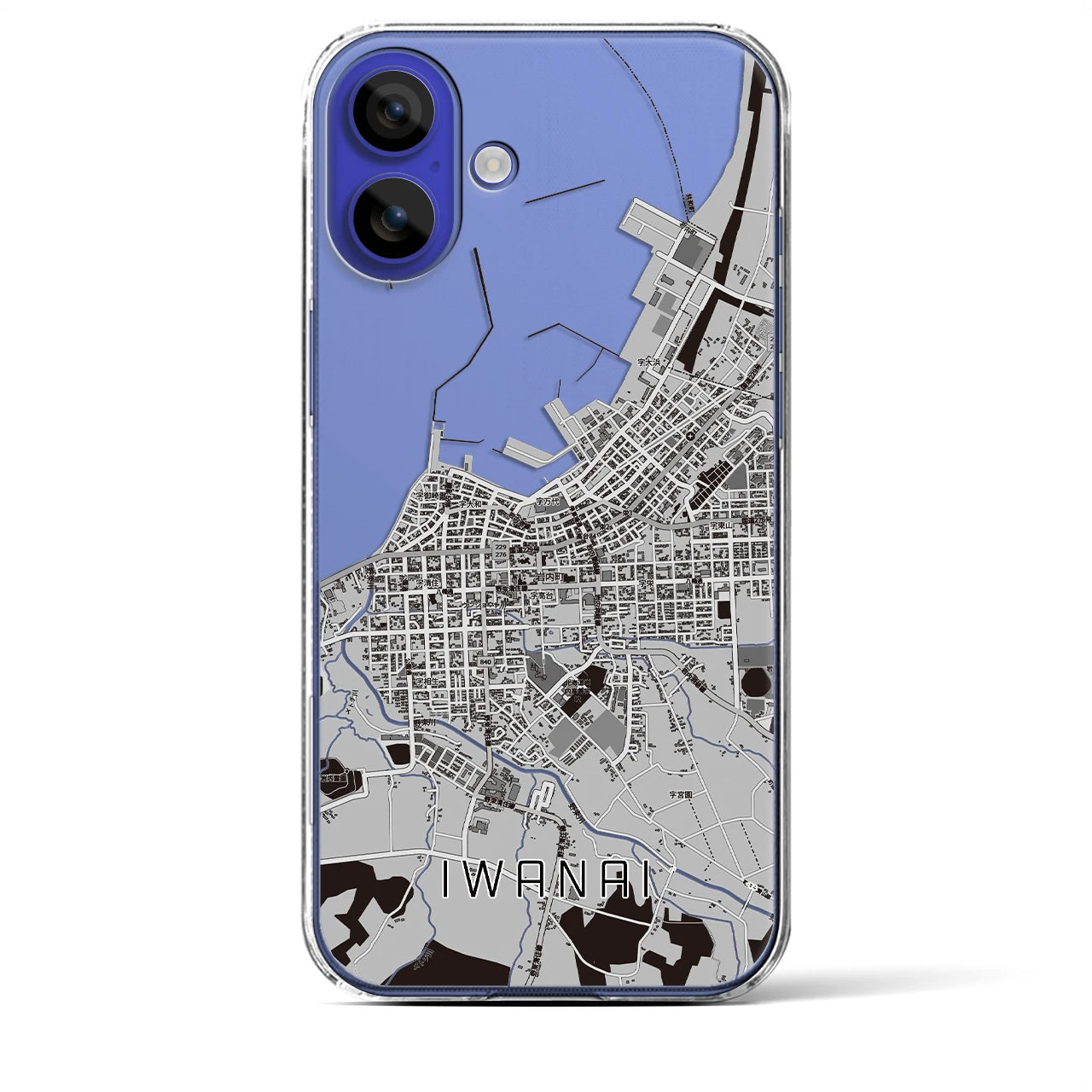 【岩内(北海道)】地図柄iPhoneケース(クリアタイプ)