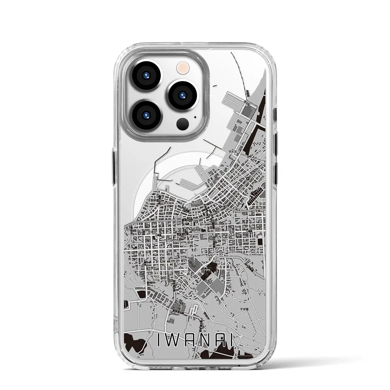【岩内(北海道)】地図柄iPhoneケース(MagSafeタイプ)
