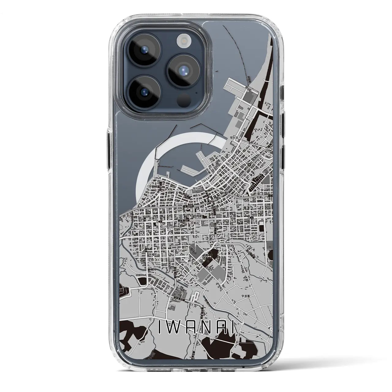【岩内(北海道)】地図柄iPhoneケース(MagSafeタイプ)
