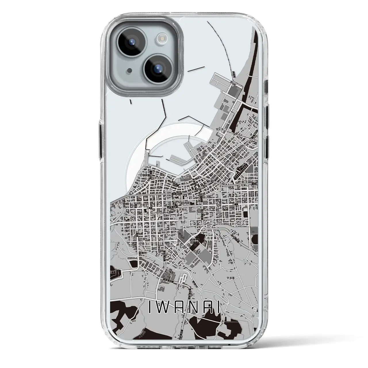 【岩内(北海道)】地図柄iPhoneケース(MagSafeタイプ)