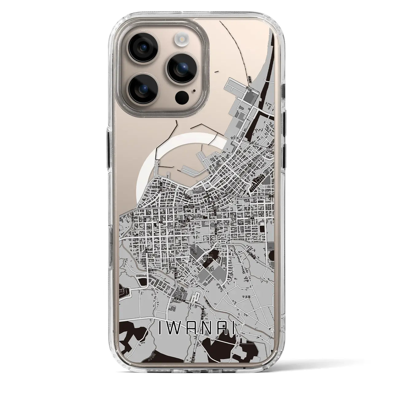 【岩内(北海道)】地図柄iPhoneケース(MagSafeタイプ)