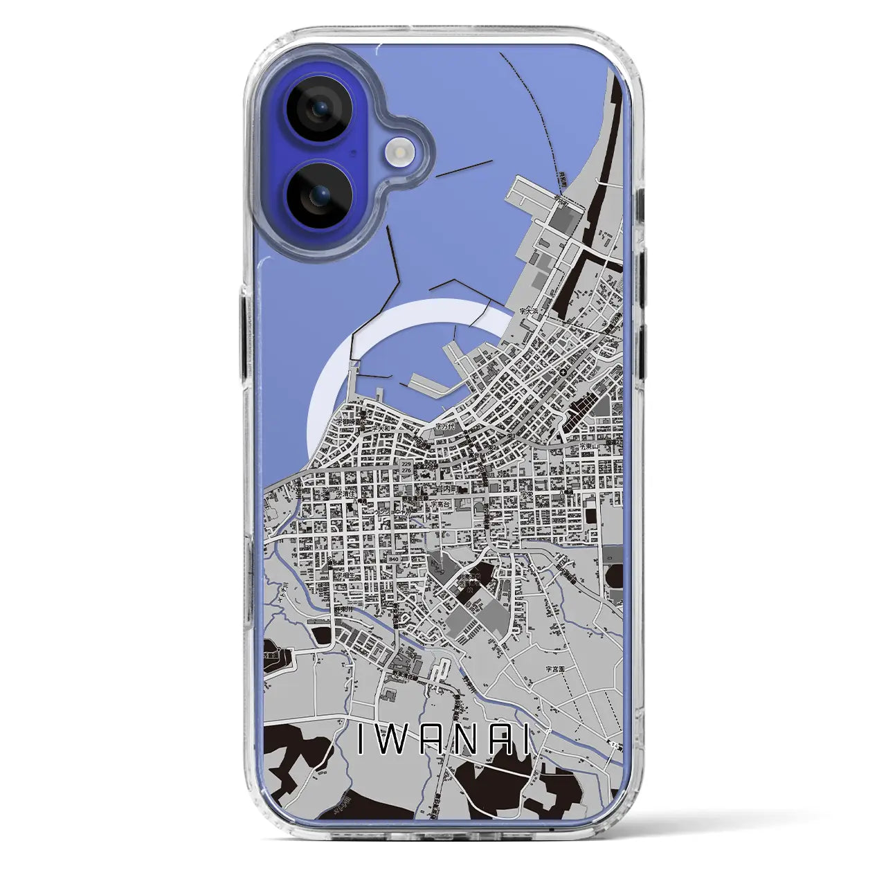 【岩内(北海道)】地図柄iPhoneケース(MagSafeタイプ)