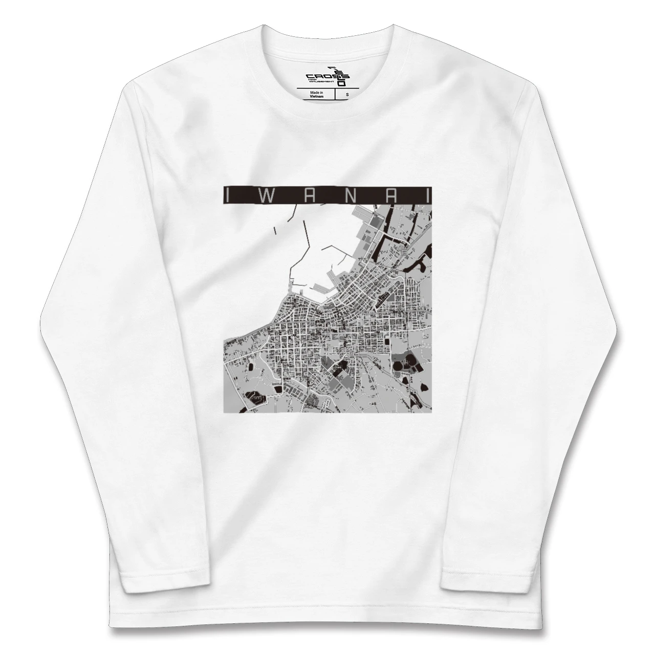 【岩内(北海道)】地図柄ロングスリーブTシャツ