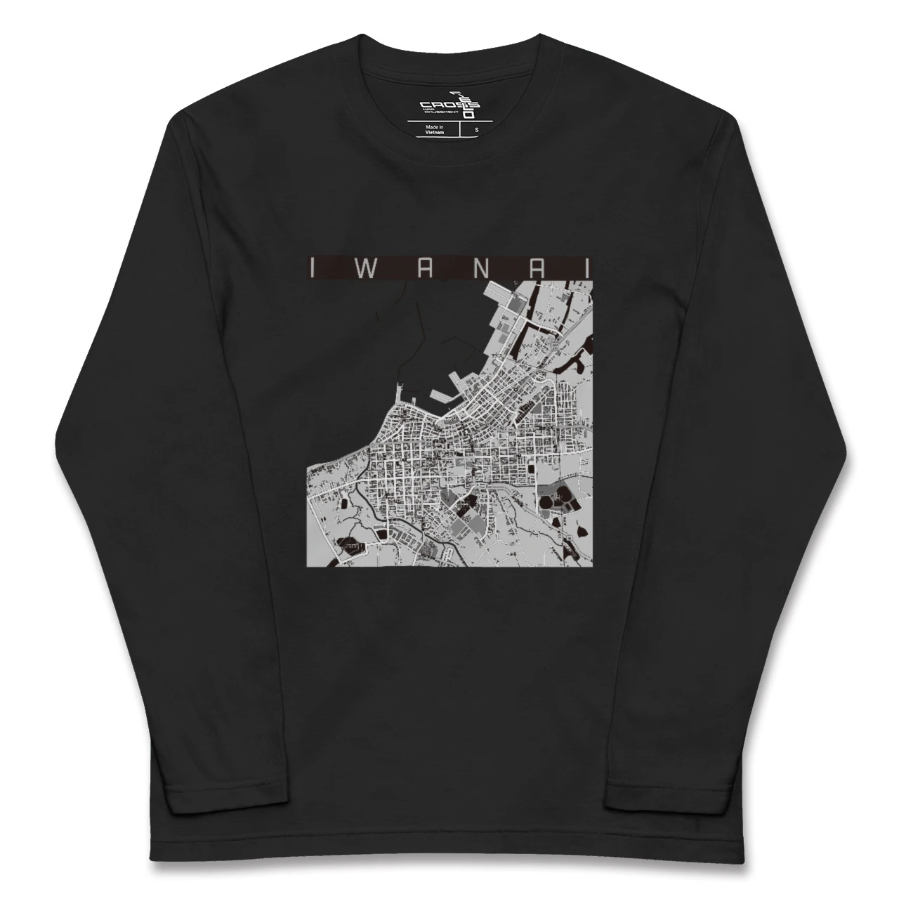 【岩内(北海道)】地図柄ロングスリーブTシャツ