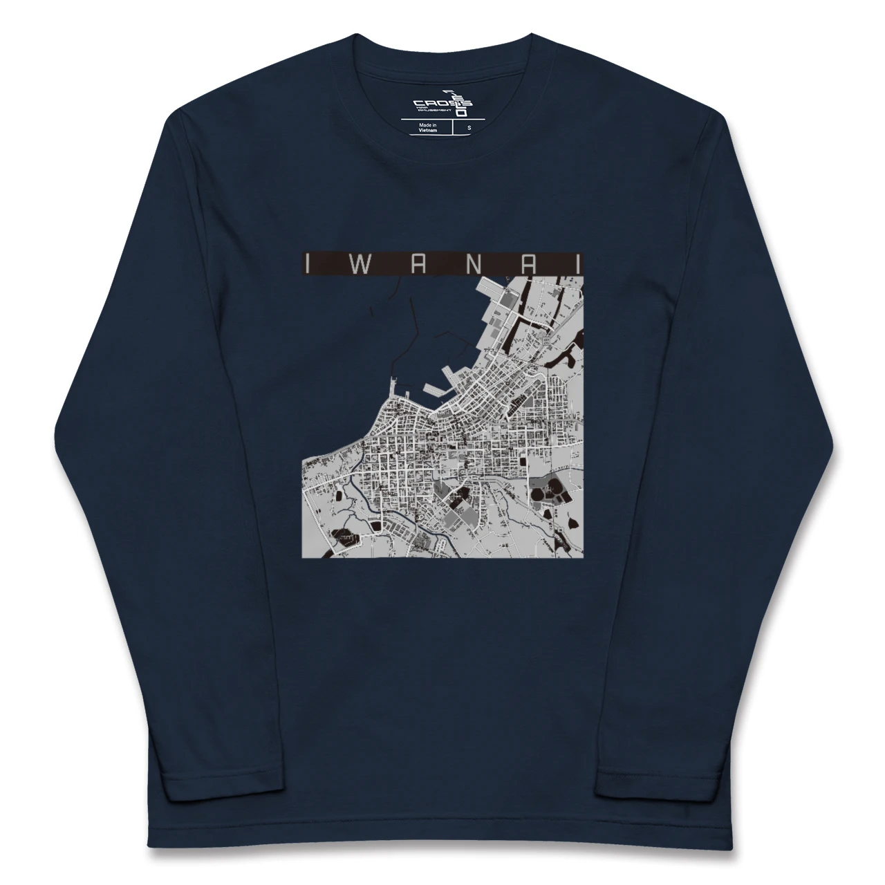 【岩内(北海道)】地図柄ロングスリーブTシャツ