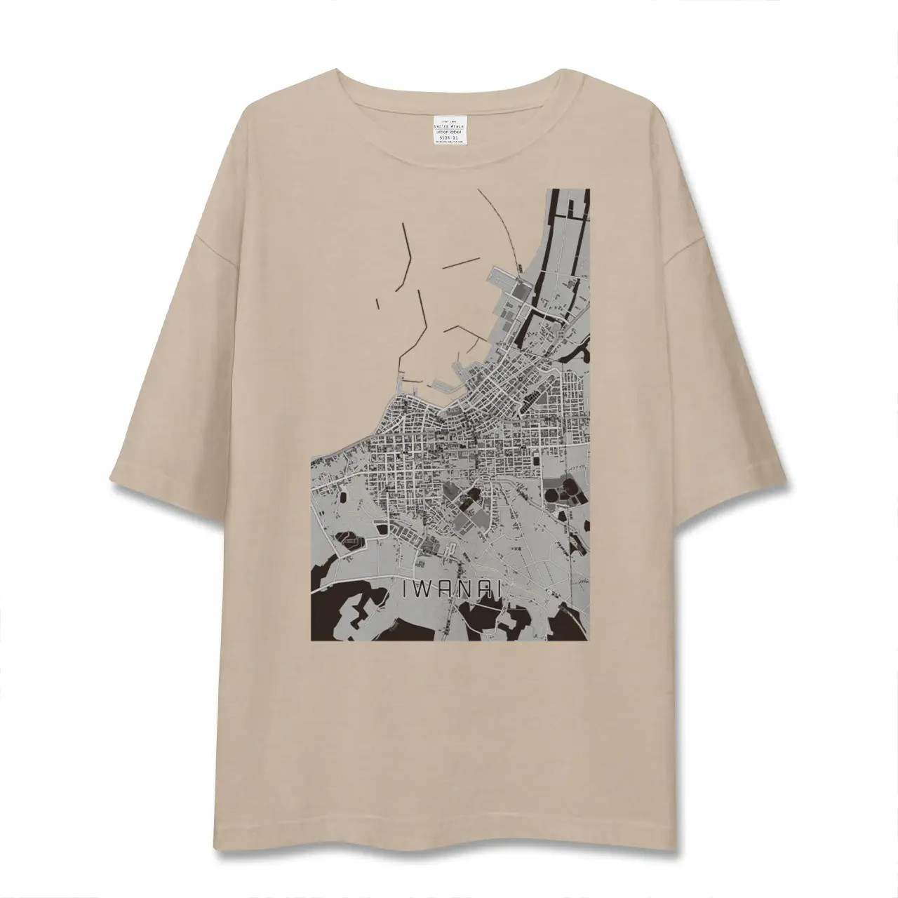 【岩内(北海道)】地図柄ビッグシルエットTシャツ