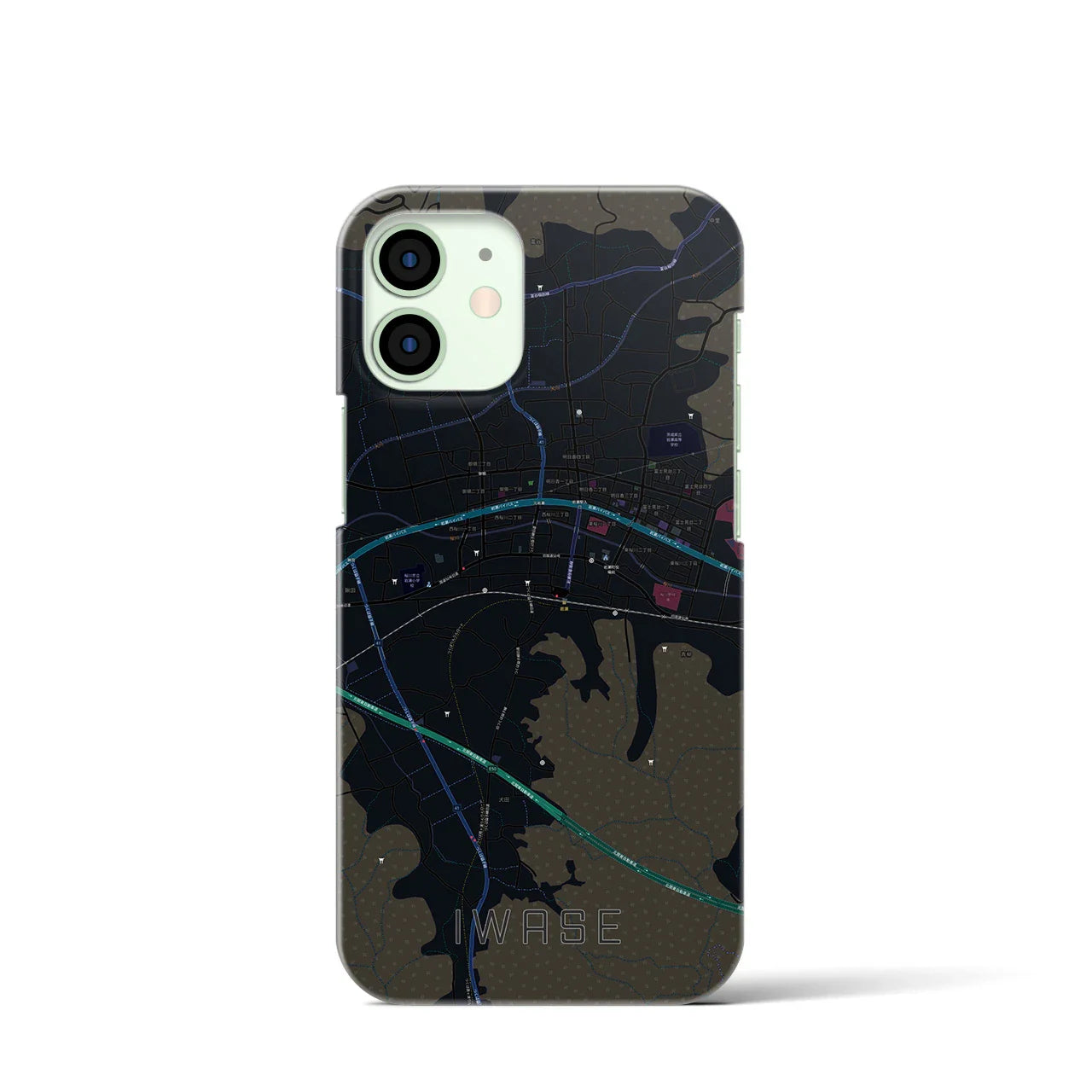 【岩瀬(茨城県)】地図柄iPhoneケース(バックカバータイプ)
