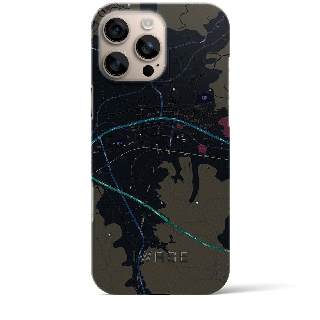 【岩瀬(茨城県)】地図柄iPhoneケース(バックカバータイプ)