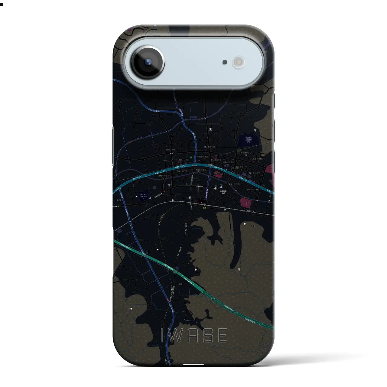 【岩瀬(茨城県)】地図柄iPhoneケース(バックカバータイプ)