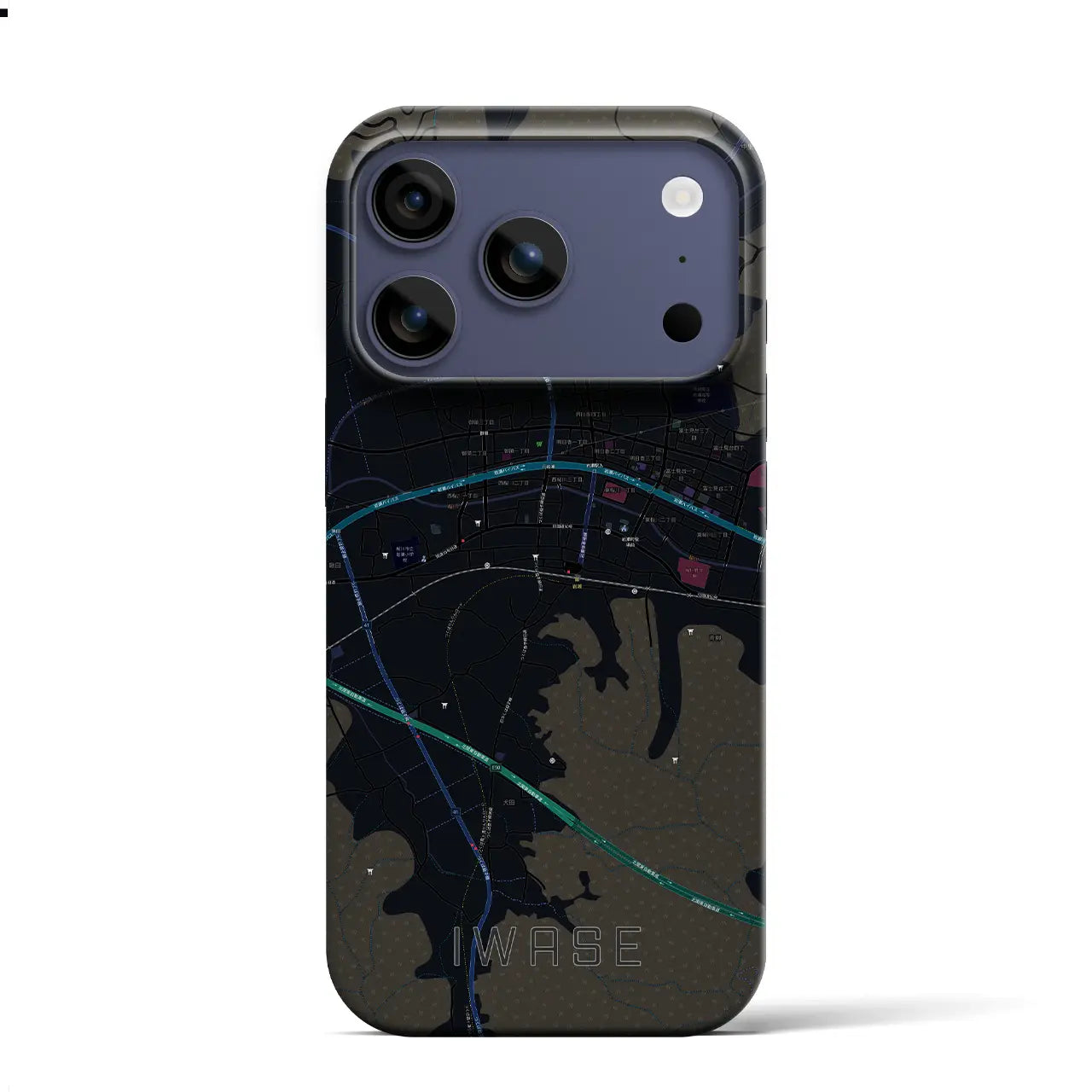 【岩瀬(茨城県)】地図柄iPhoneケース(バックカバータイプ)