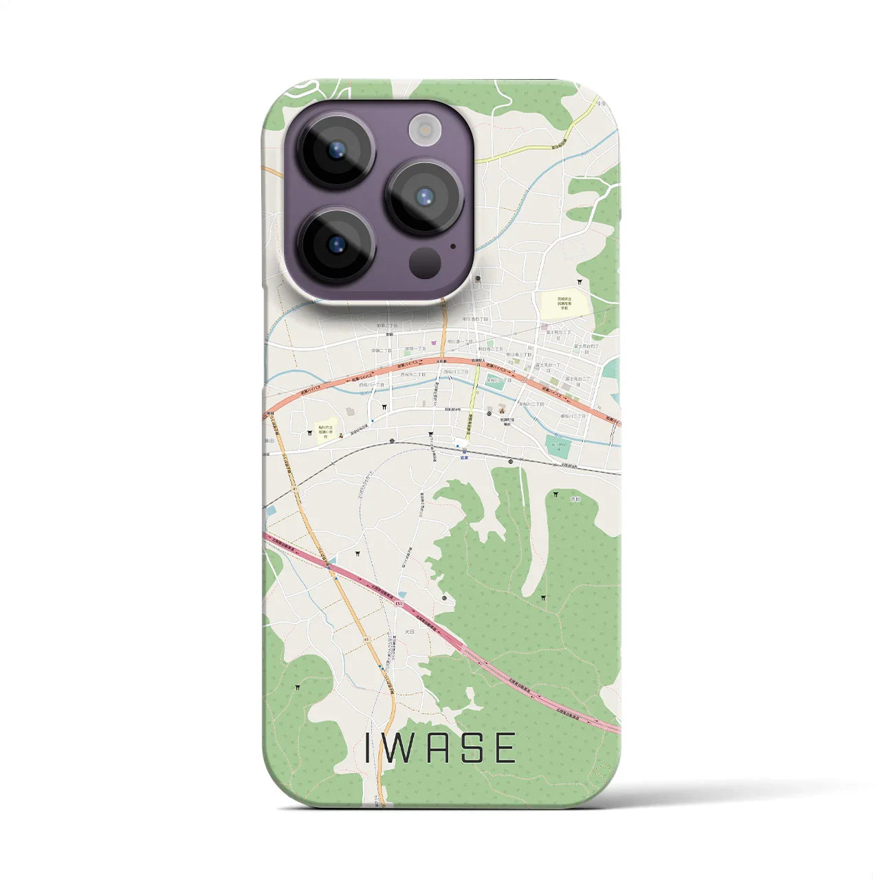 【岩瀬(茨城県)】地図柄iPhoneケース(バックカバータイプ)