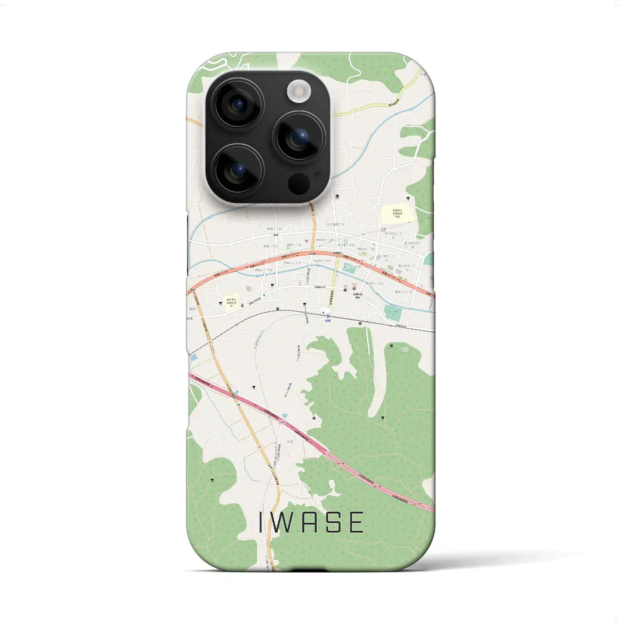 【岩瀬(茨城県)】地図柄iPhoneケース(バックカバータイプ)